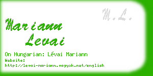 mariann levai business card