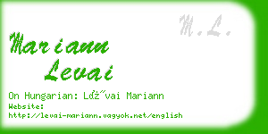 mariann levai business card